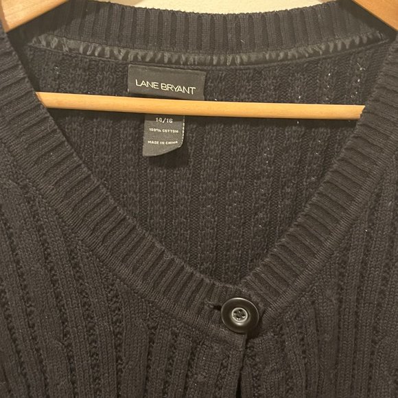 LANE BRYANT | Women's Cardigan Sweater Black Size 14/16 - Picture 3 of 5